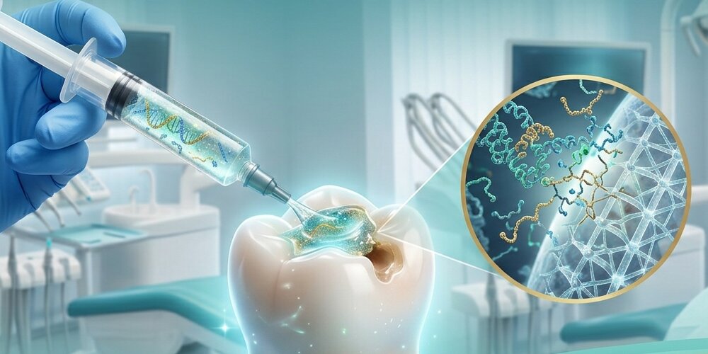 dişe protein bazlı jel tedavisi uygulanıyor